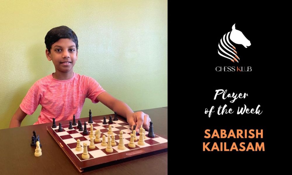 Sabarish Kailasam – Champion of the Week