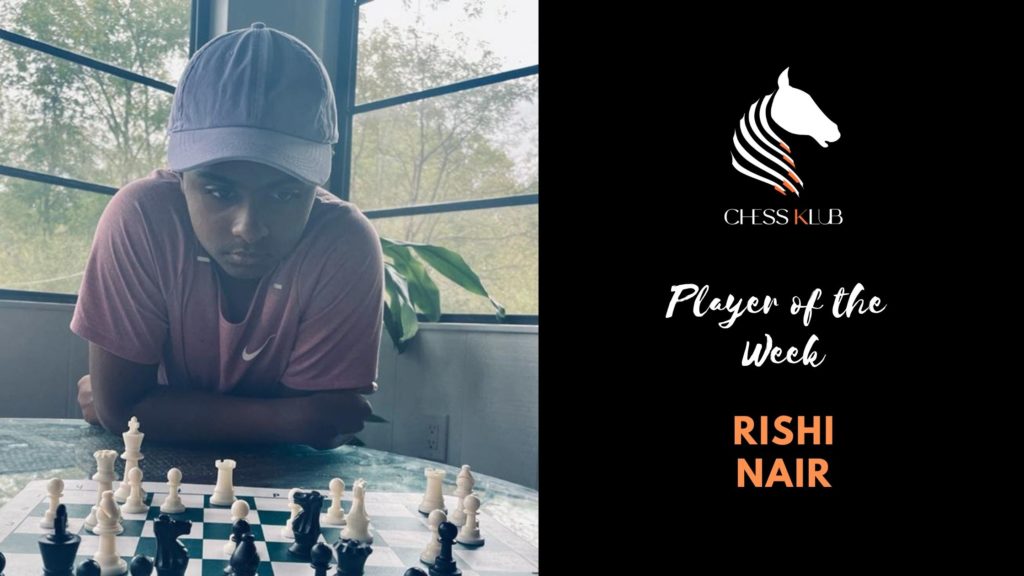 Rishi Nair - Player of the Week Rishi Nair - Player of the Week