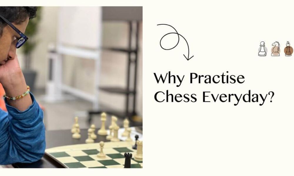 CHESSKLUB student in deep concentration while calculating his next move
