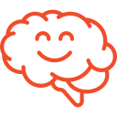 Icon for a happy brain