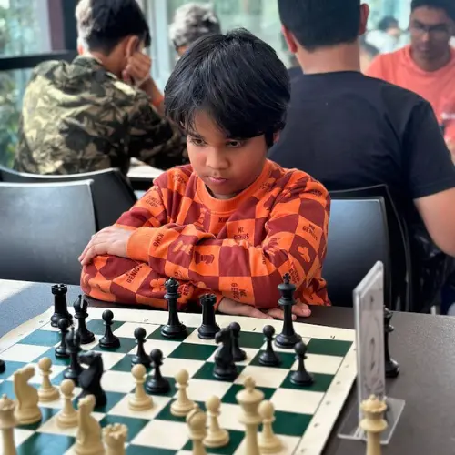 CHESS KLUB student in a tournament