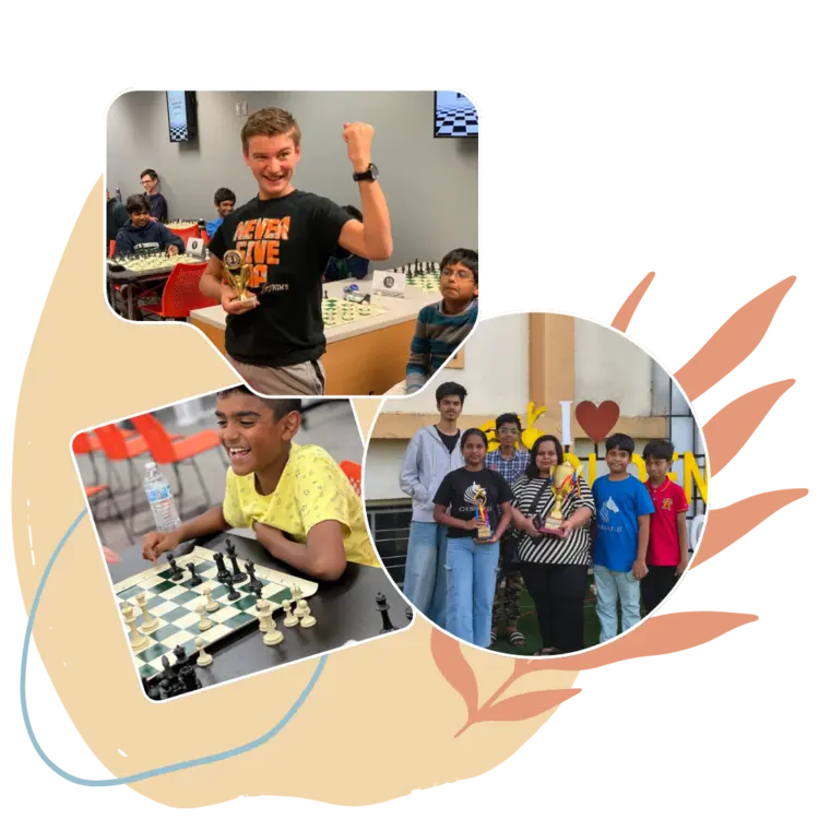 CHESS KLUB students showcasing their achievements