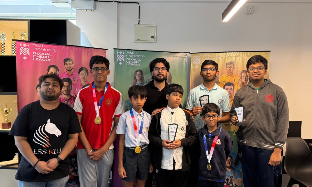Winners of the Road to GCL Tournament held at CHESS KLUB - Nobel Residency Road, Bengaluru